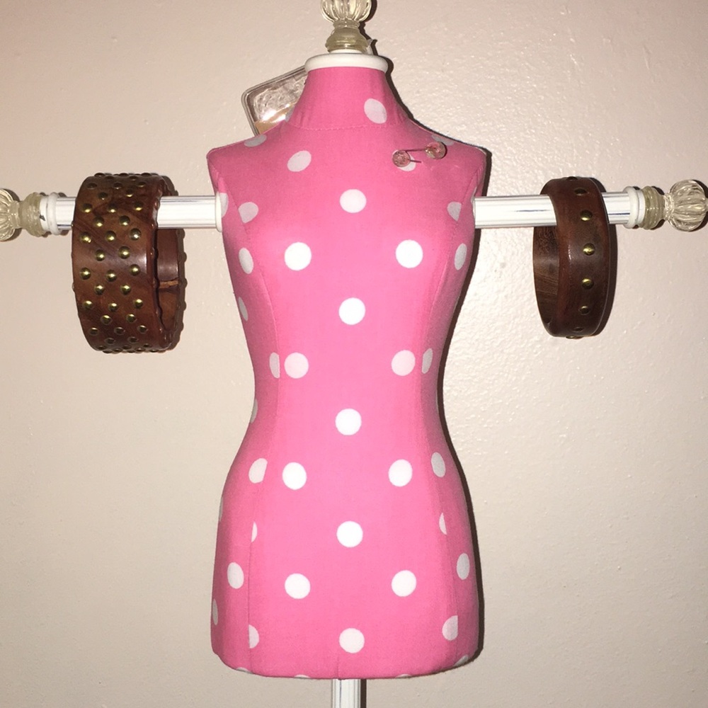 Brown Wooden Bangles with gold studs